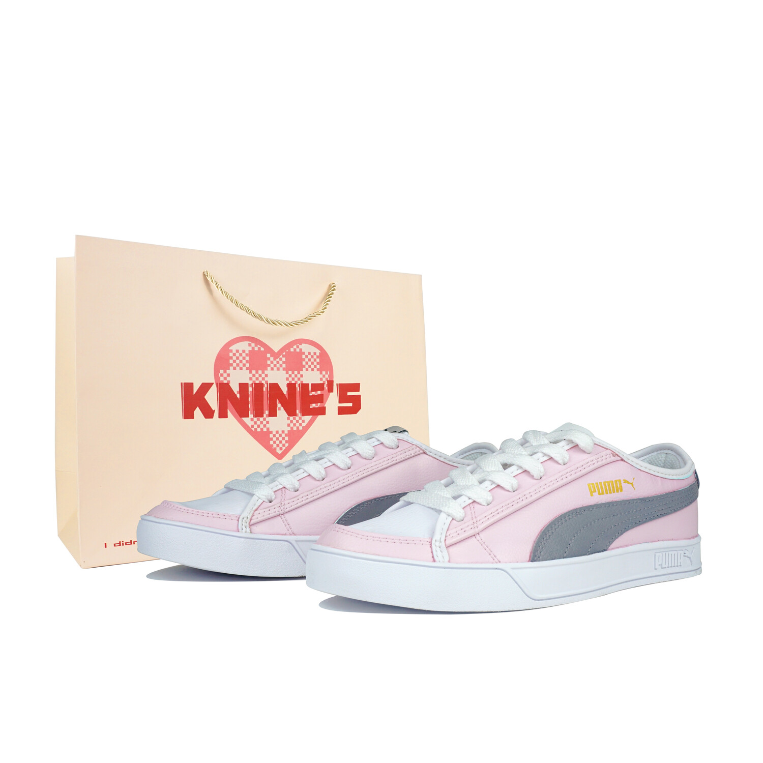 

Скейтбордические кроссовки Smash V2 унисекс с низким верхом, белый/розовый Puma