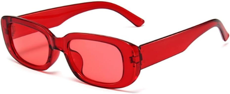 

Солнцезащитные очки в тонкой прямоугольной оправе для женщин и мужчин, разноцветные, с защитой от солнца, для вождения и отдыха на открытом воздухе Weloveushop, Transparent Rose Red