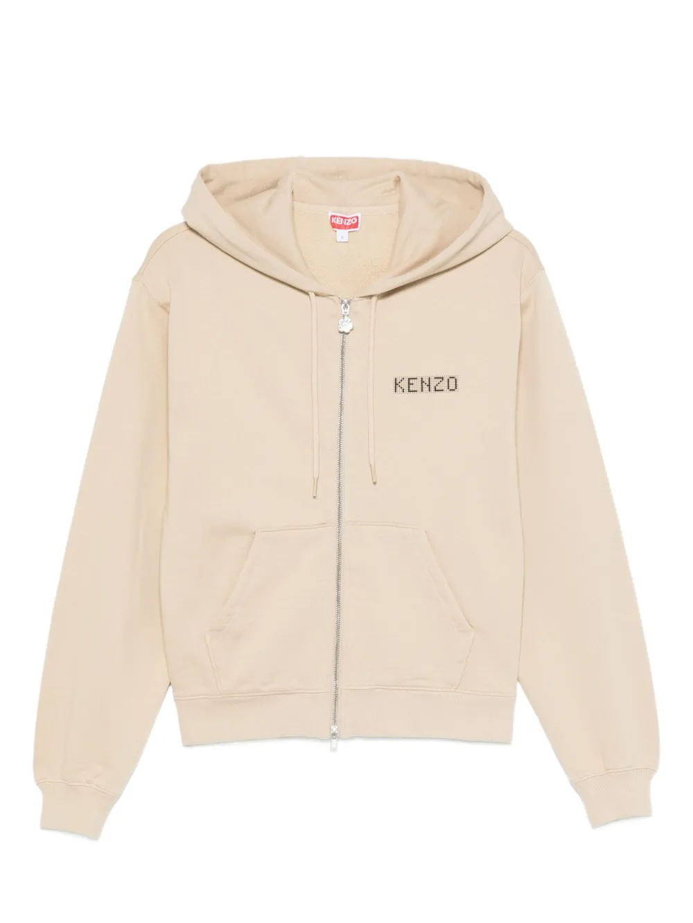 

Толстовка с капюшоном на молнии с логотипом KENZO, нейтральный