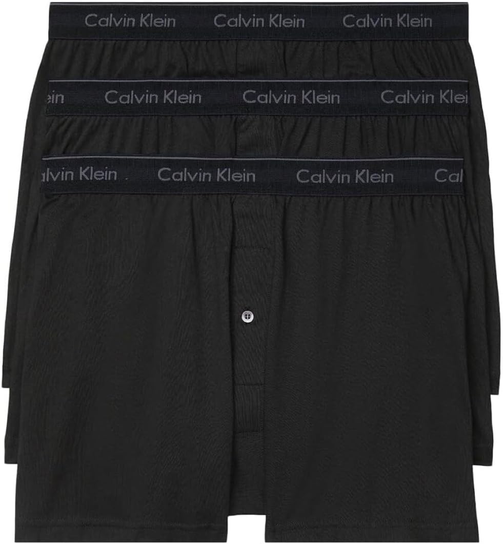 

Комплект из 3 мужских трикотажных трусов-боксеров Calvin Klein Cotton Classics, 3 Black