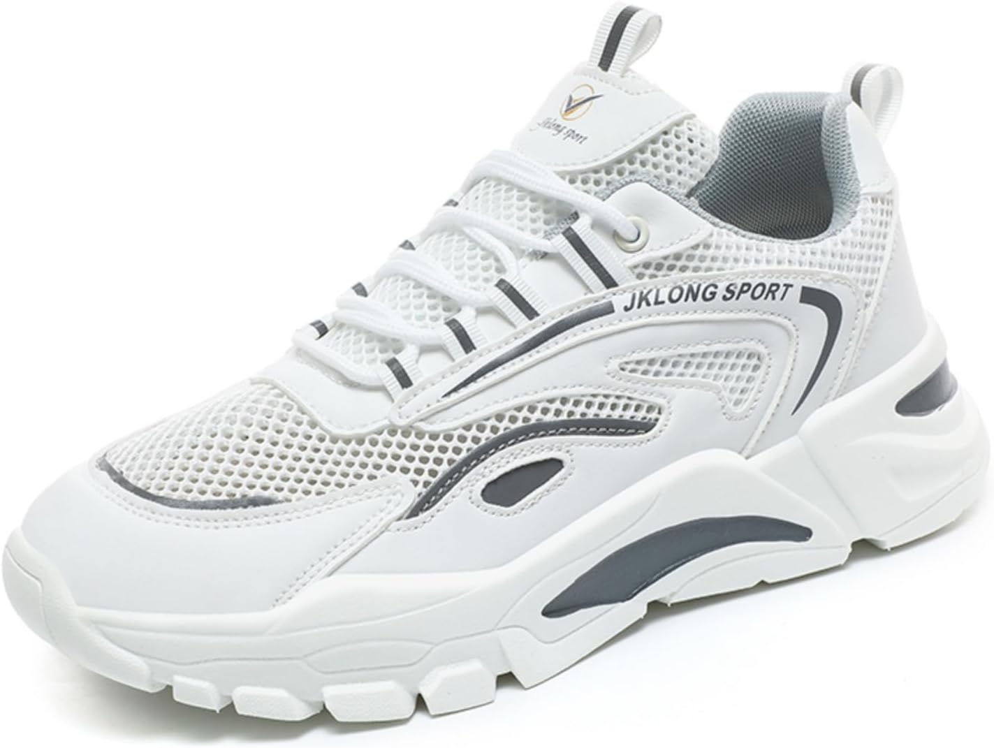 

Мужские стильные массивные кроссовки 'Dad Shoes', серо-зеленые с заплатками, с толстой подошвой, модные и удобные для повседневной носки Aokisx