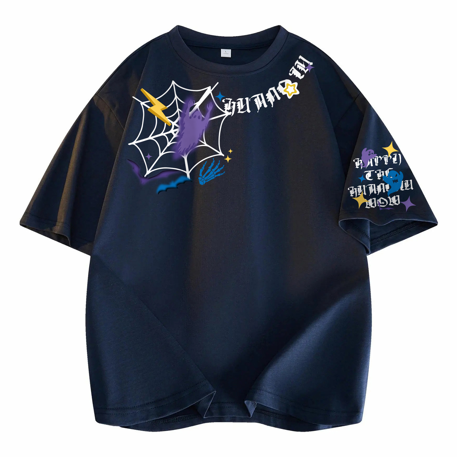 

Футболка Unisex Crew Neck Moderate Heavyweight HUANQIU, темно-синий