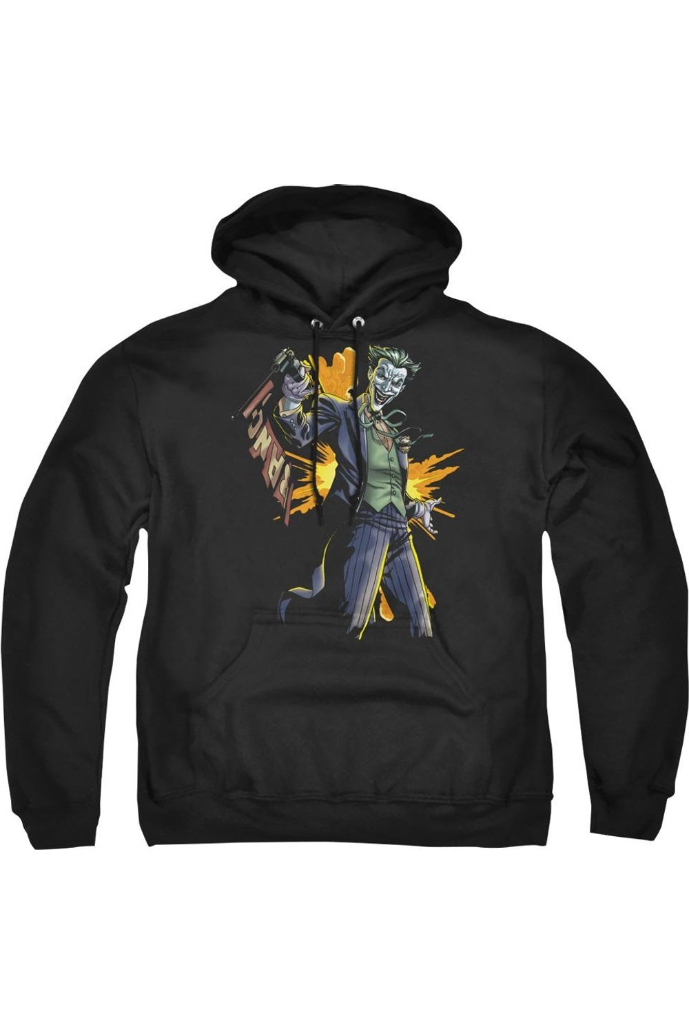 

Batman Joker Bang Adult Pull Over Hoodie / Толстовка с капюшоном Gildan, черный
