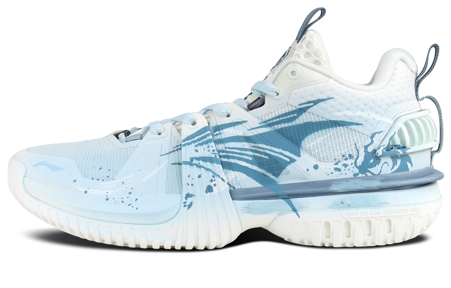 

LINING Storm 2024 амортизирующие и дышащие низкие баскетбольные кроссовки мужские Clearwater Blue