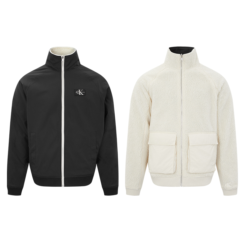 Calvin Klein Двухцветная куртка унисекс черно-белая, ACJ-Black White Two-Tone — фото 3