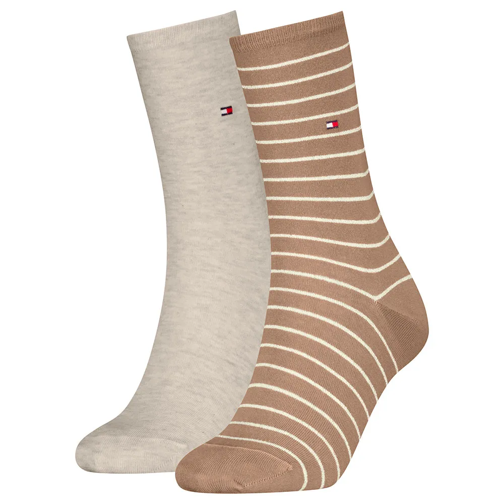 

Носки 2 шт Tommy Hilfiger Small Stripe Classic, бежевый