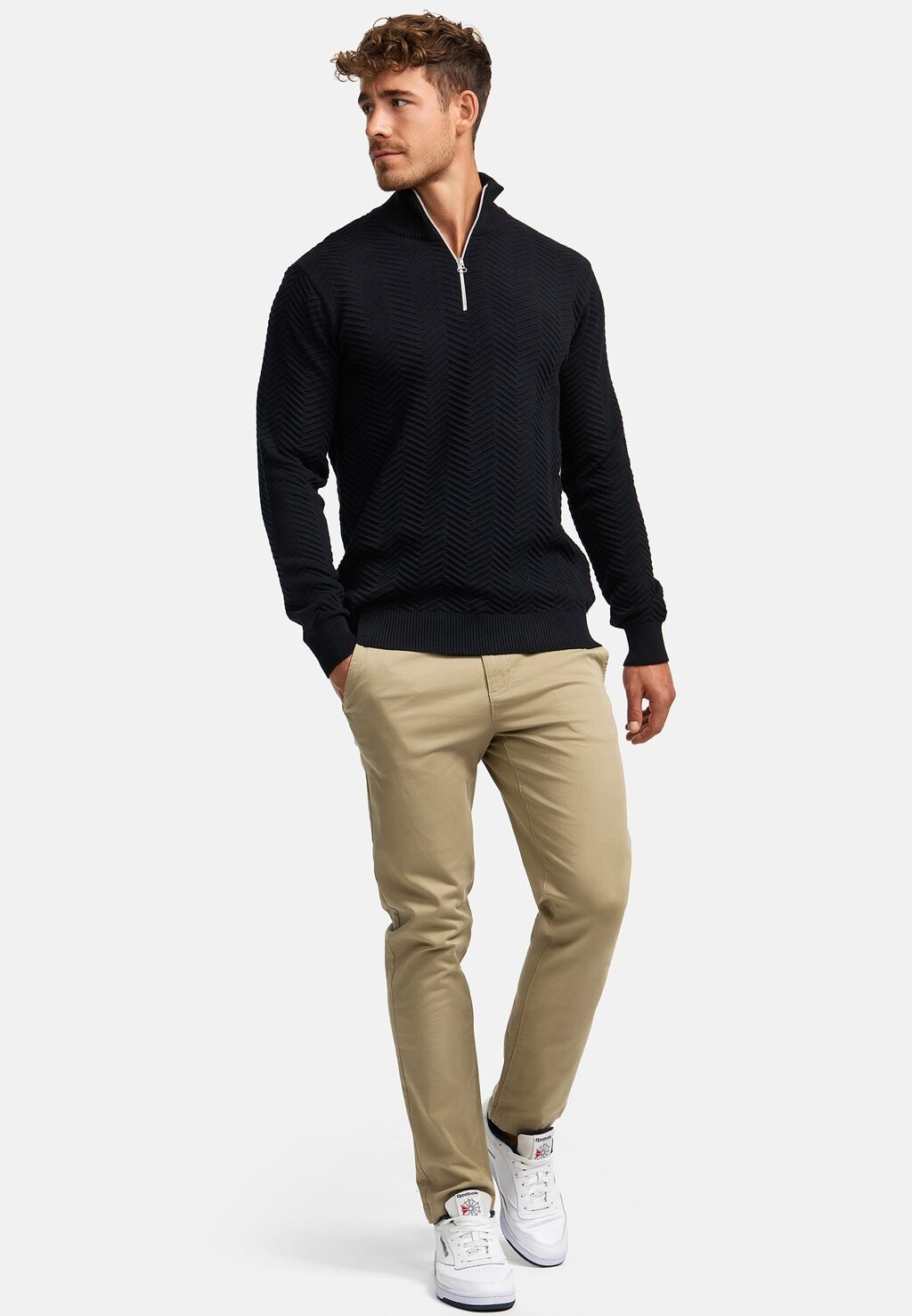 

Джемпер CARLO HALF-ZIP Kronstadt, черный