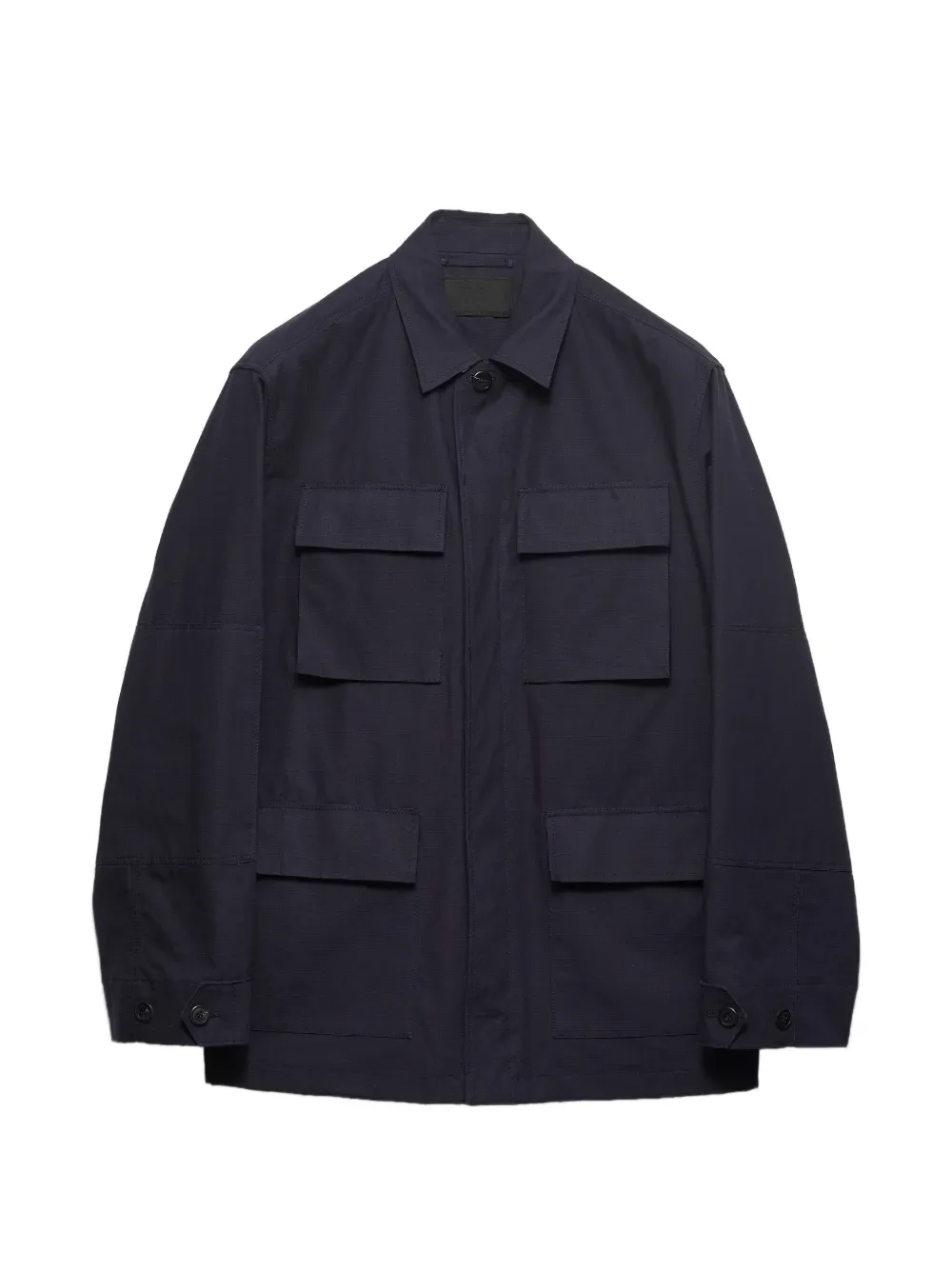 Хлопковая куртка сафари Prada, синий