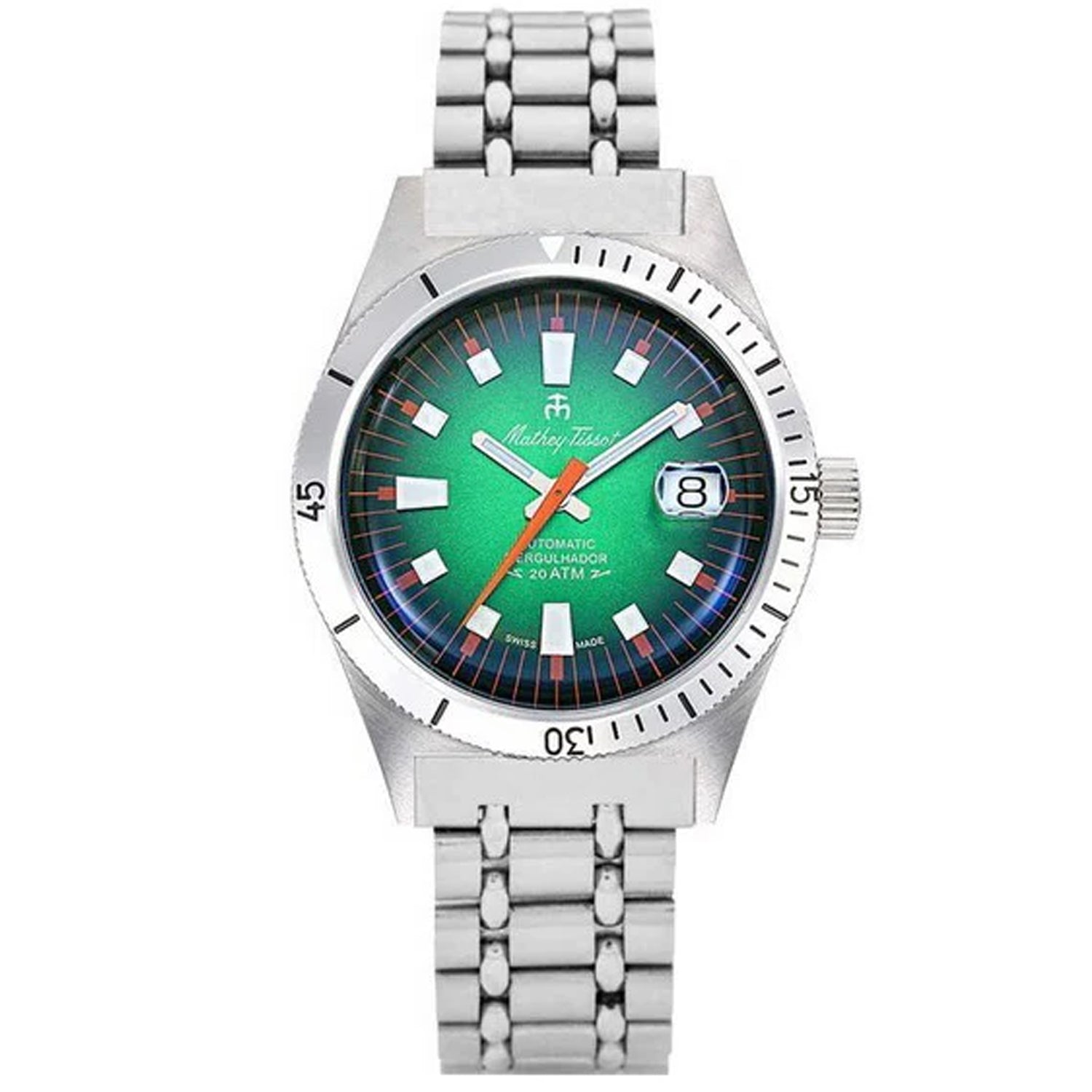 

Мужские часы Mathey Tissot Mergulhador с зеленым циферблатом