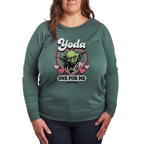 

Футболка с длинным рукавом French Terry Yoda One For Me Plus Size Star Wars