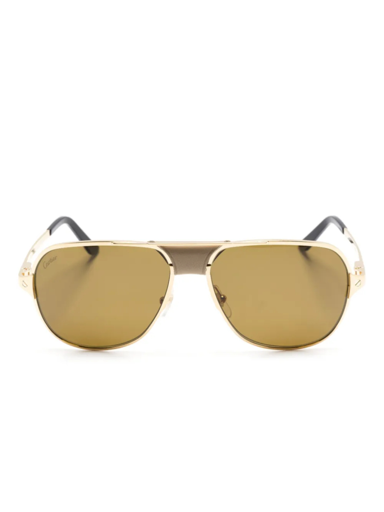 

Солнцезащитные очки-пилоты Santos de Cartier Cartier Eyewear, золотой