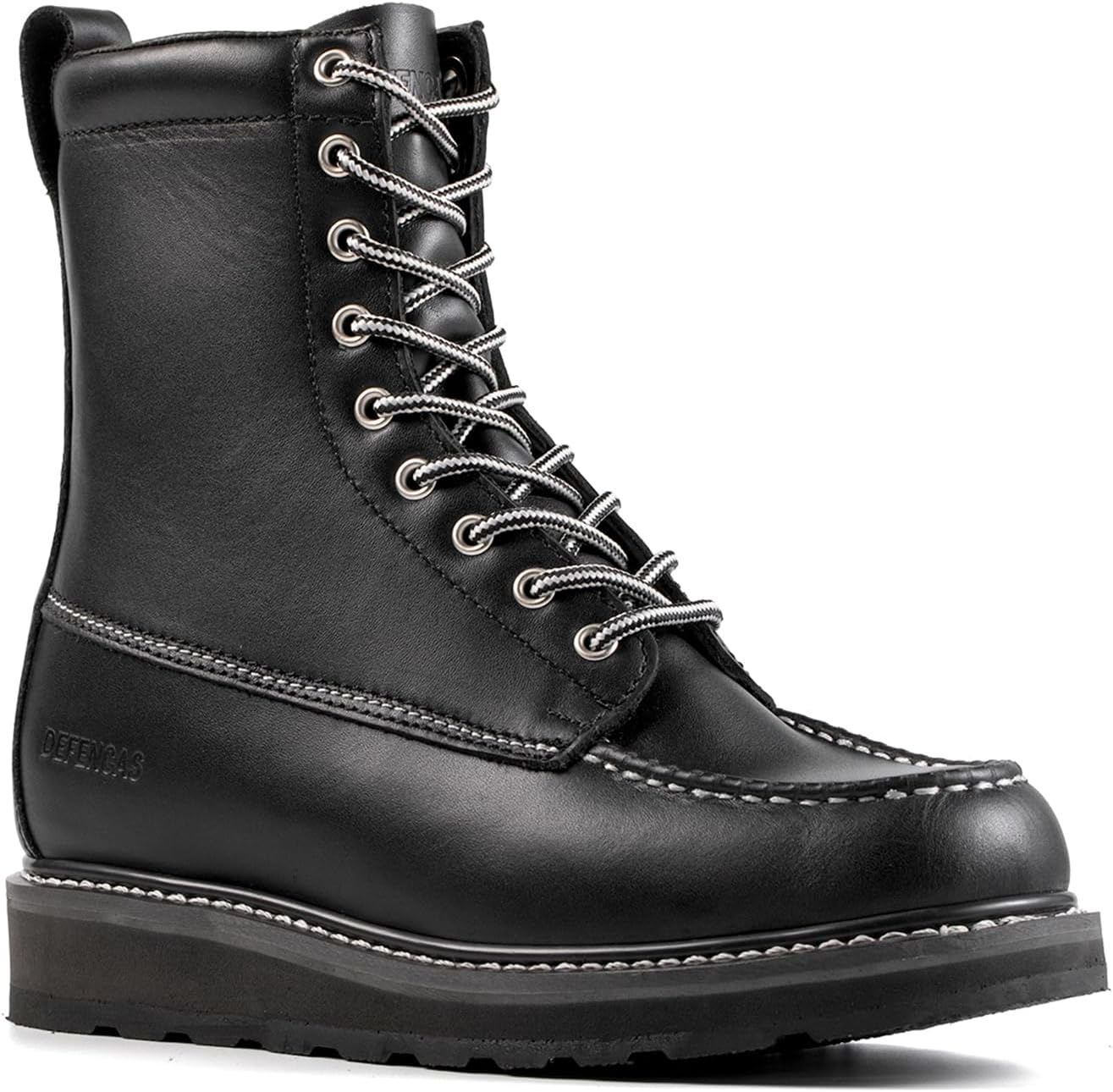 

Defencas Men's SureTrack 6 и 8'' кожаные ботинки с мягким носом для мужчин, конструкция Welt, устойчивые к маслу и скольжению, клиновидная подошва, мужские ботинки Moc Toe, EH, 84994 и 86994, черный