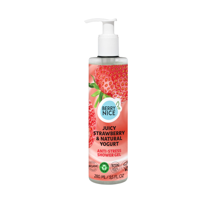 

Гель для душа gel de ducha antiestrés fresa y yogur Berry Nice, объем 280 мл