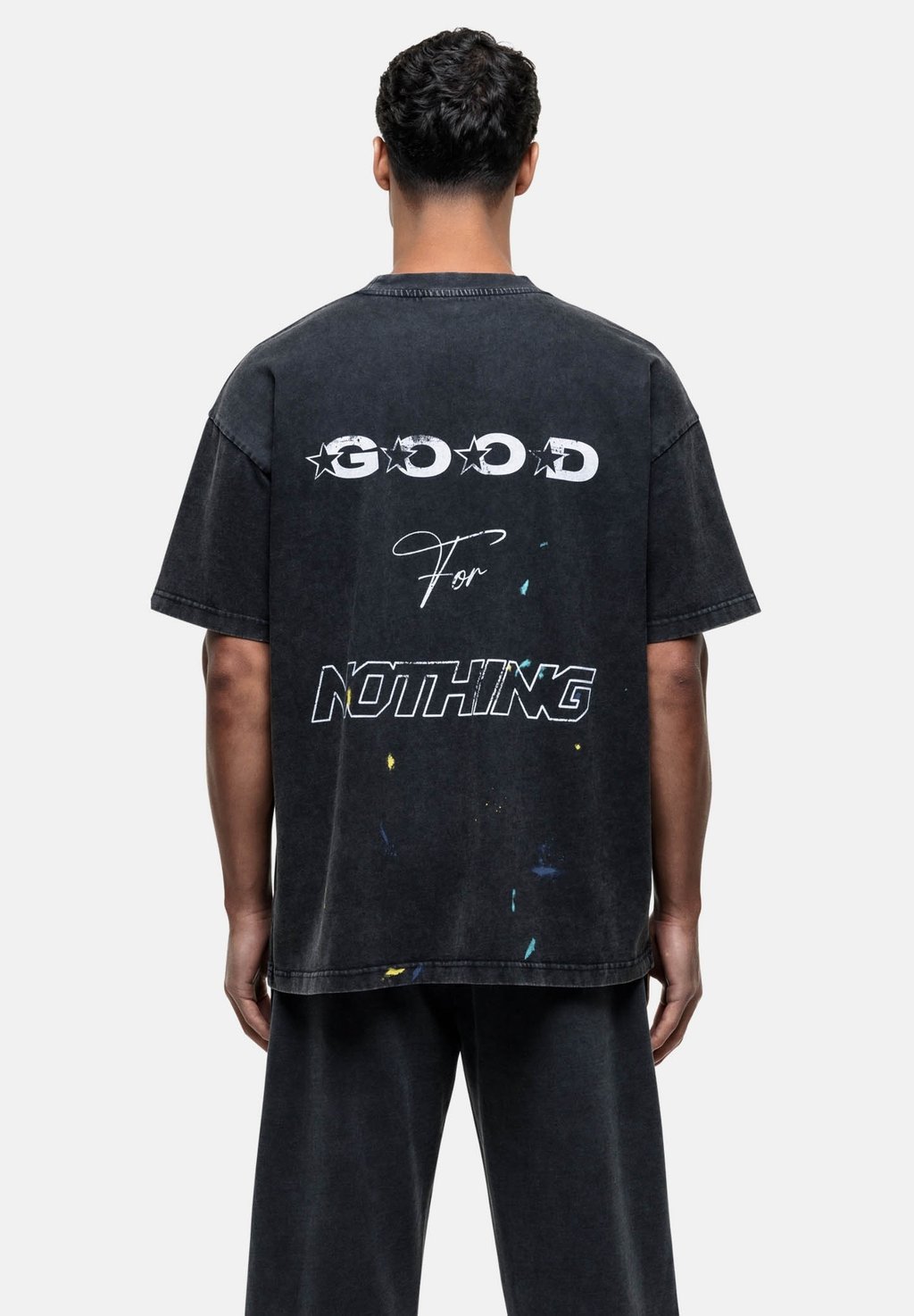 

Футболка с принтом NEVBLK Good For Nothing, черный