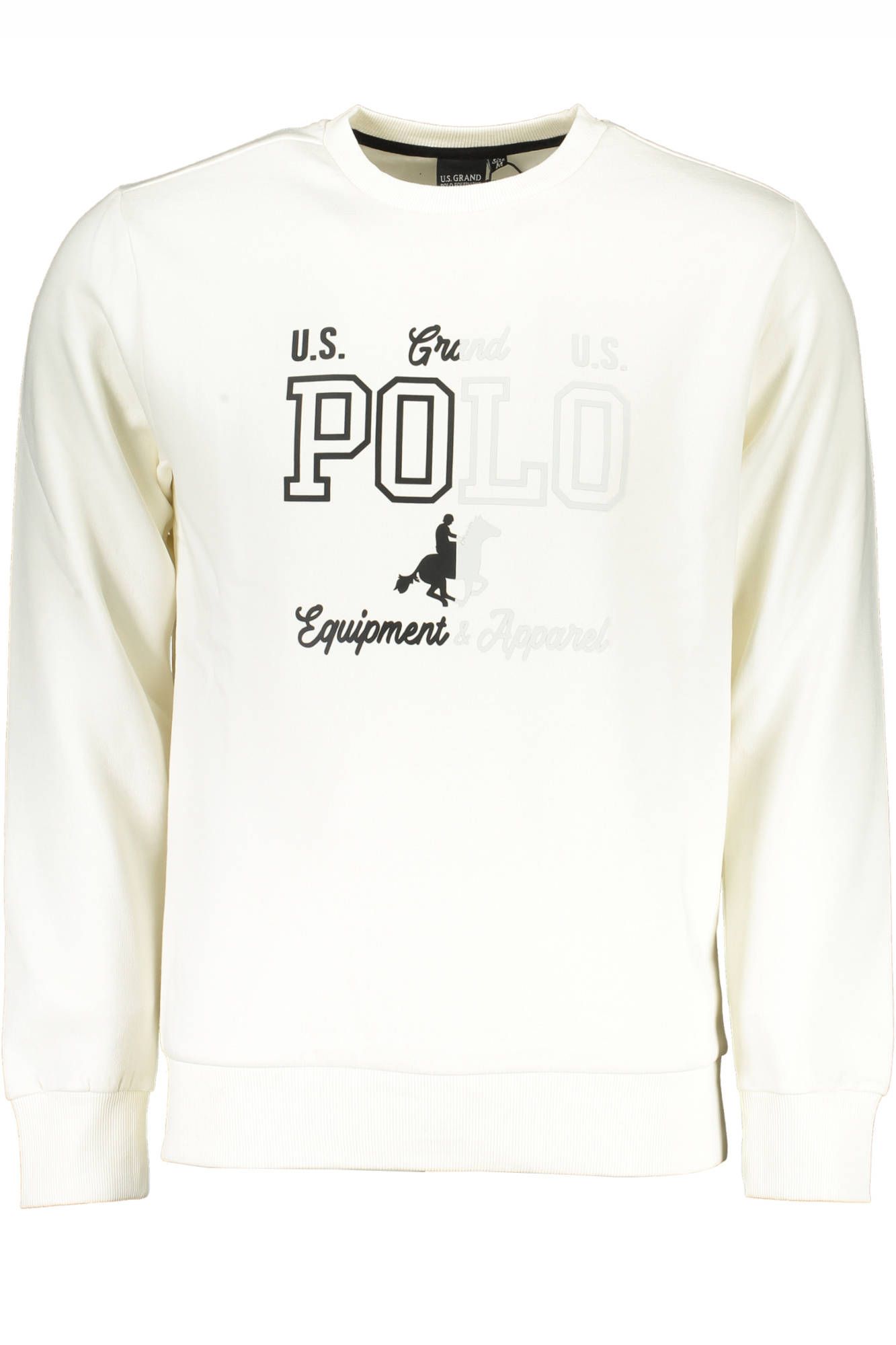 

Белый хлопковый мужской свитер U.S. Polo