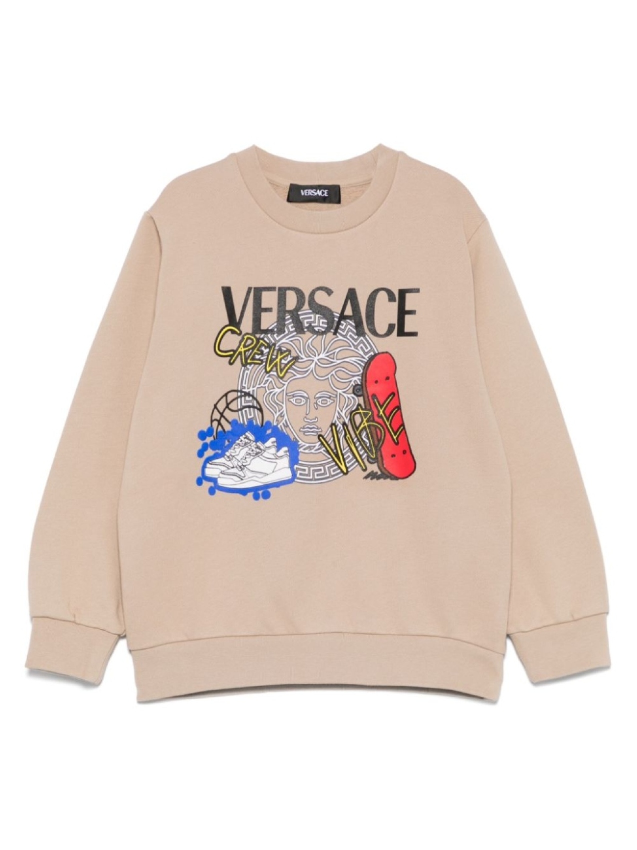 

Толстовка с графическим принтом Versace Kids, нейтральный цвет