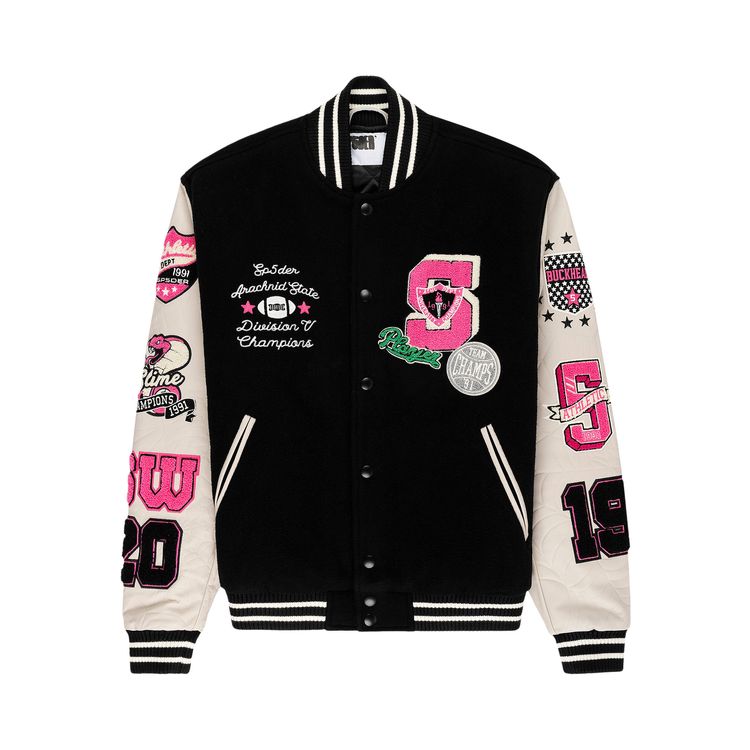 

Куртка Sp5der Division 5 Varsity Jacket 'Black', черный
