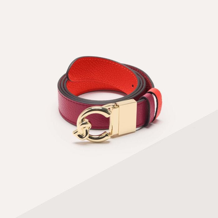 

Ремень Coccinelle C-Me Bicolor, цвет Sangria/Gazpacho