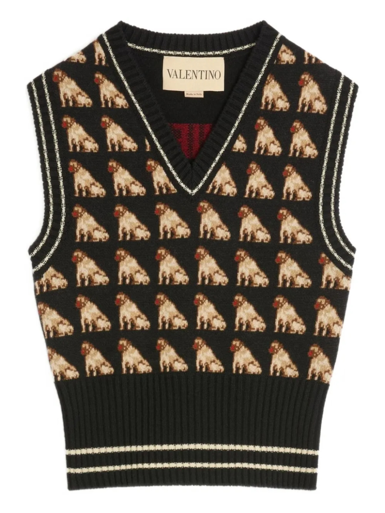 

Valentino Garavani жаккардовый жилет Petit Charles, черный