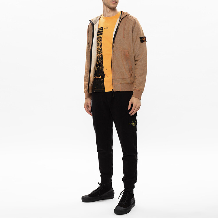 Штаны спортивные Stone Island Men с карманами, черный — фото 2