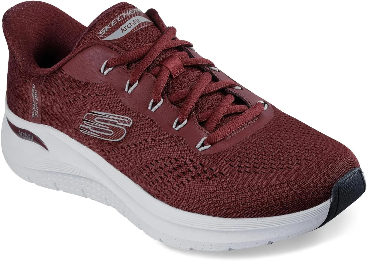 Мужские кроссовки Skechers Arch Fit 2.0 Lestur Textile бордового цвета