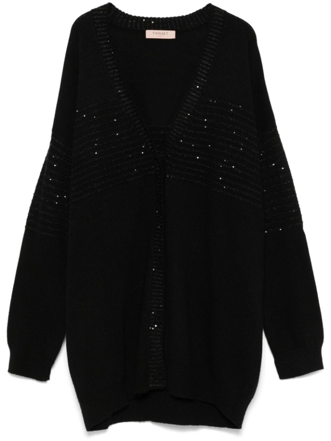 

TWINSET кардиган с пайетками, черный
