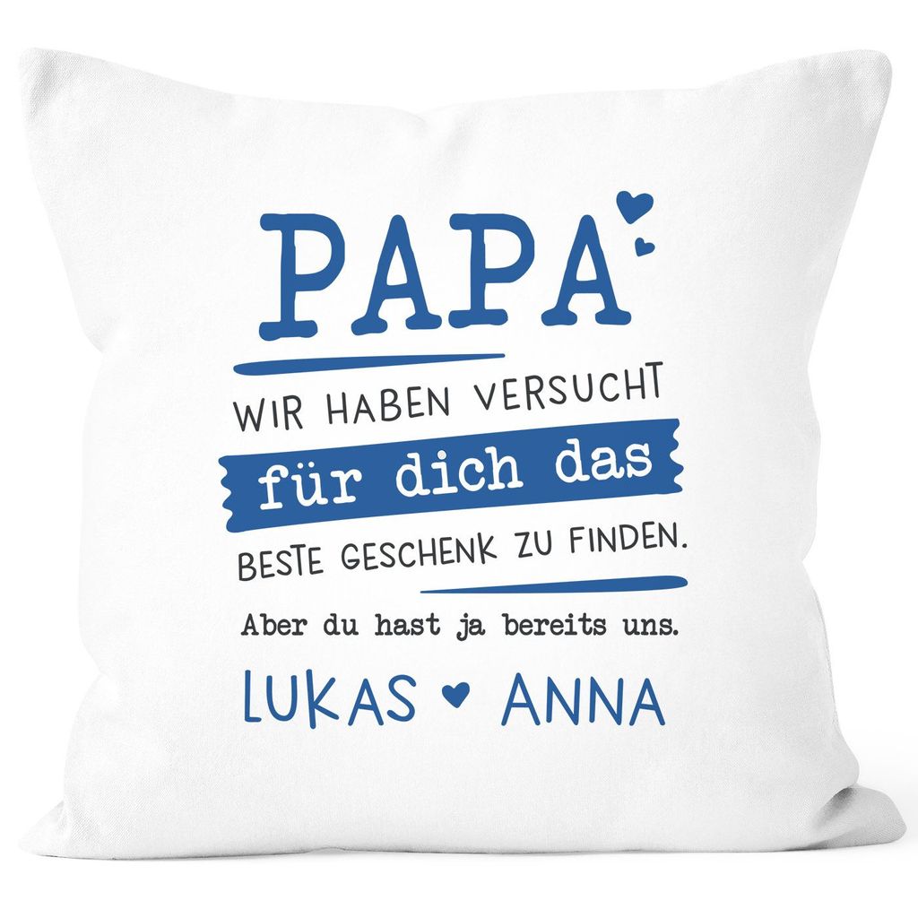 

Чехол на подушку, персональный подарок с надписью «папа/мама, мы постарались найти для вас лучший подарок», декоративная подушка с именем, настраиваемым по индивидуальному заказу, SpecialMe Dad 2, белый, универсальный размер