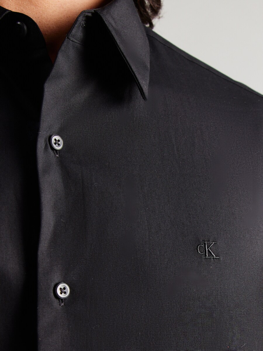 Рубашка на пуговицах классического кроя Calvin Klein, Black — фото 3