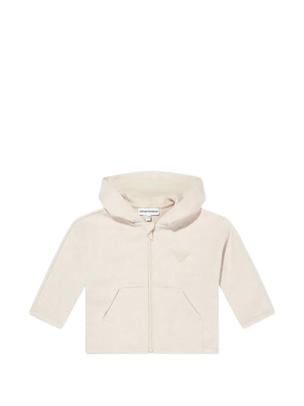 Спортивный костюм с капюшоном и узором Emporio Armani Kids, нейтральный — фото 3