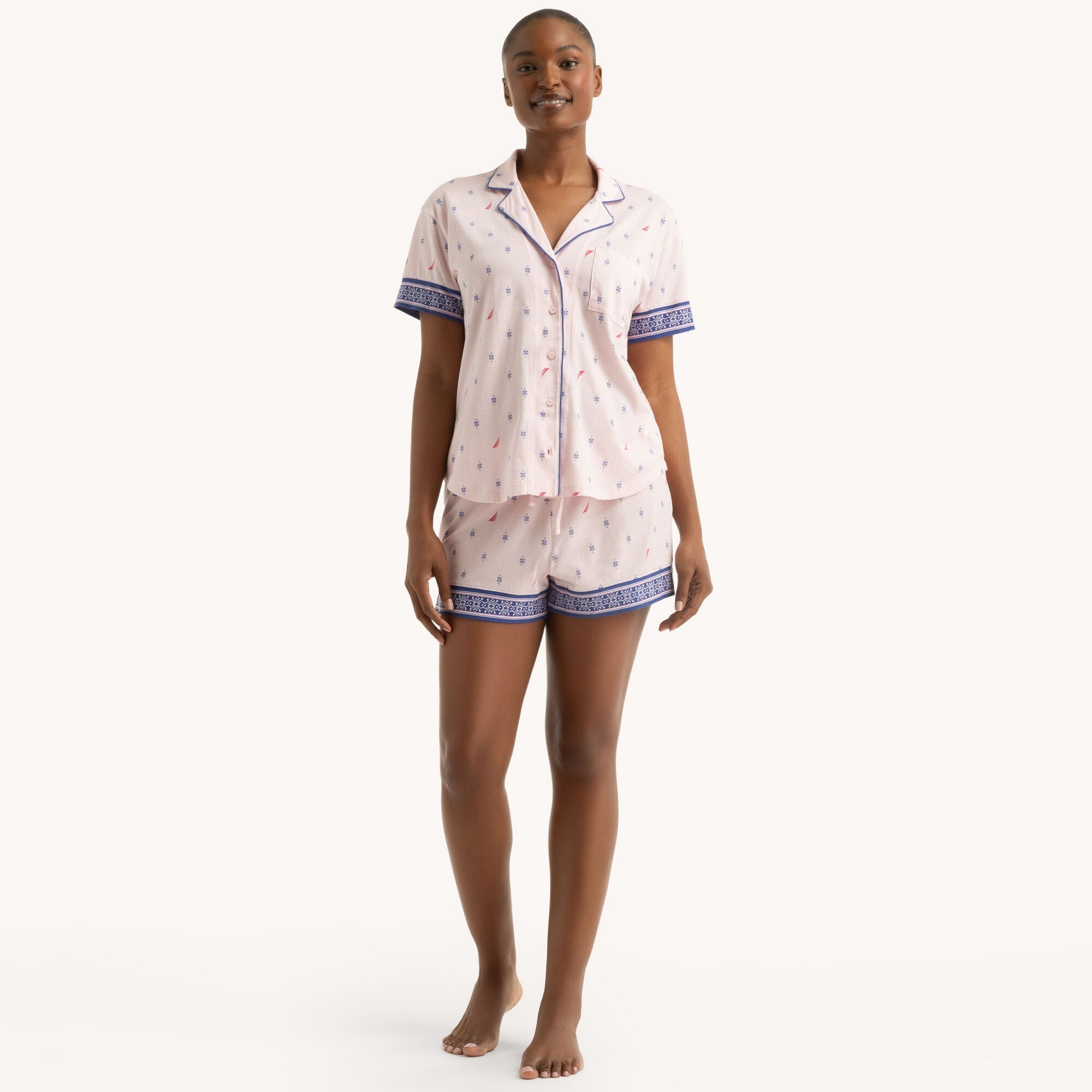 

Женский комплект пижамы с принтом Nautica, Bow Burgundy Heather