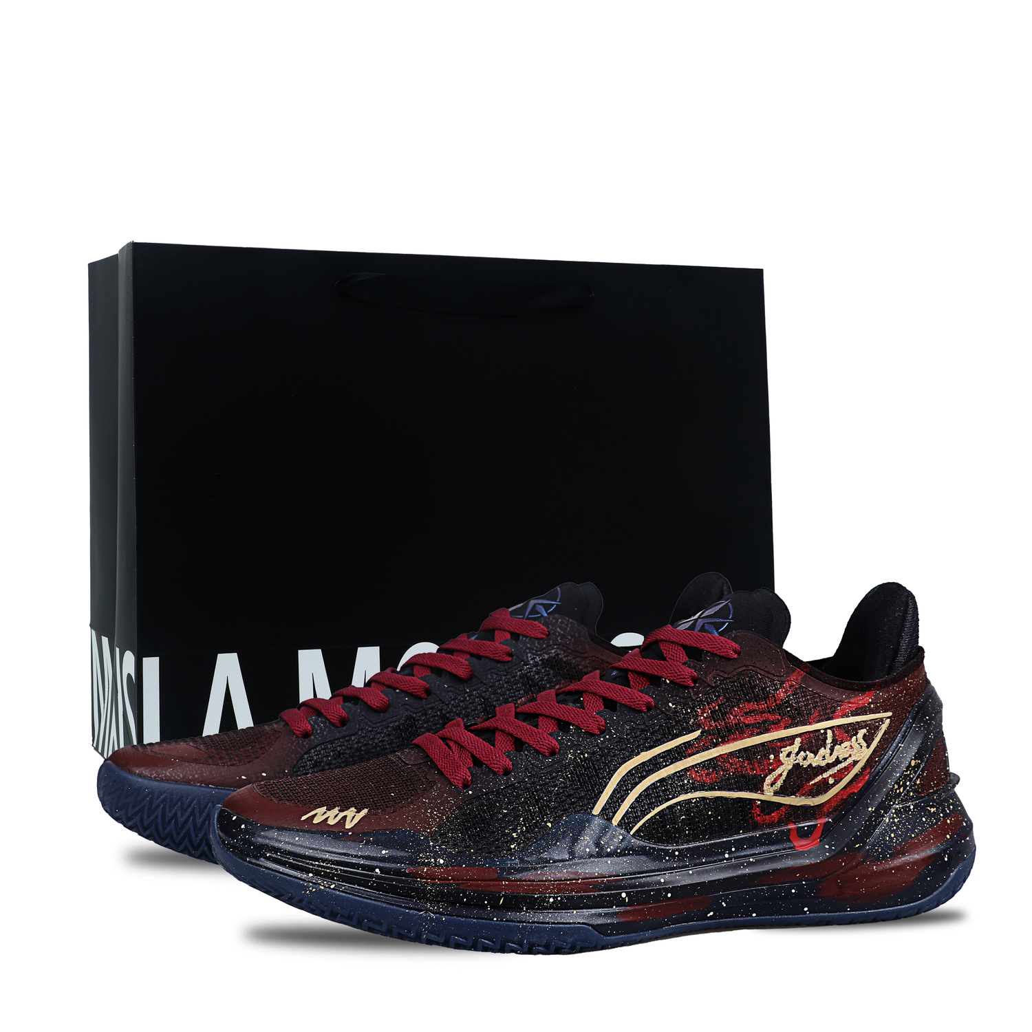 

Мужские баскетбольные кроссовки LiNing Blade 4V2 с амортизацией и поддержкой., черный золото