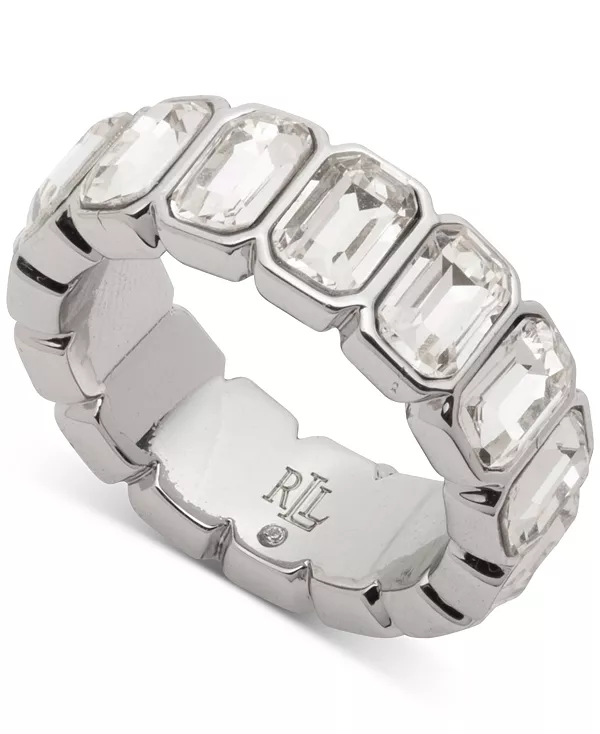 

Теннисное кольцо с изумрудным кристаллом Lauren Ralph Lauren, silver