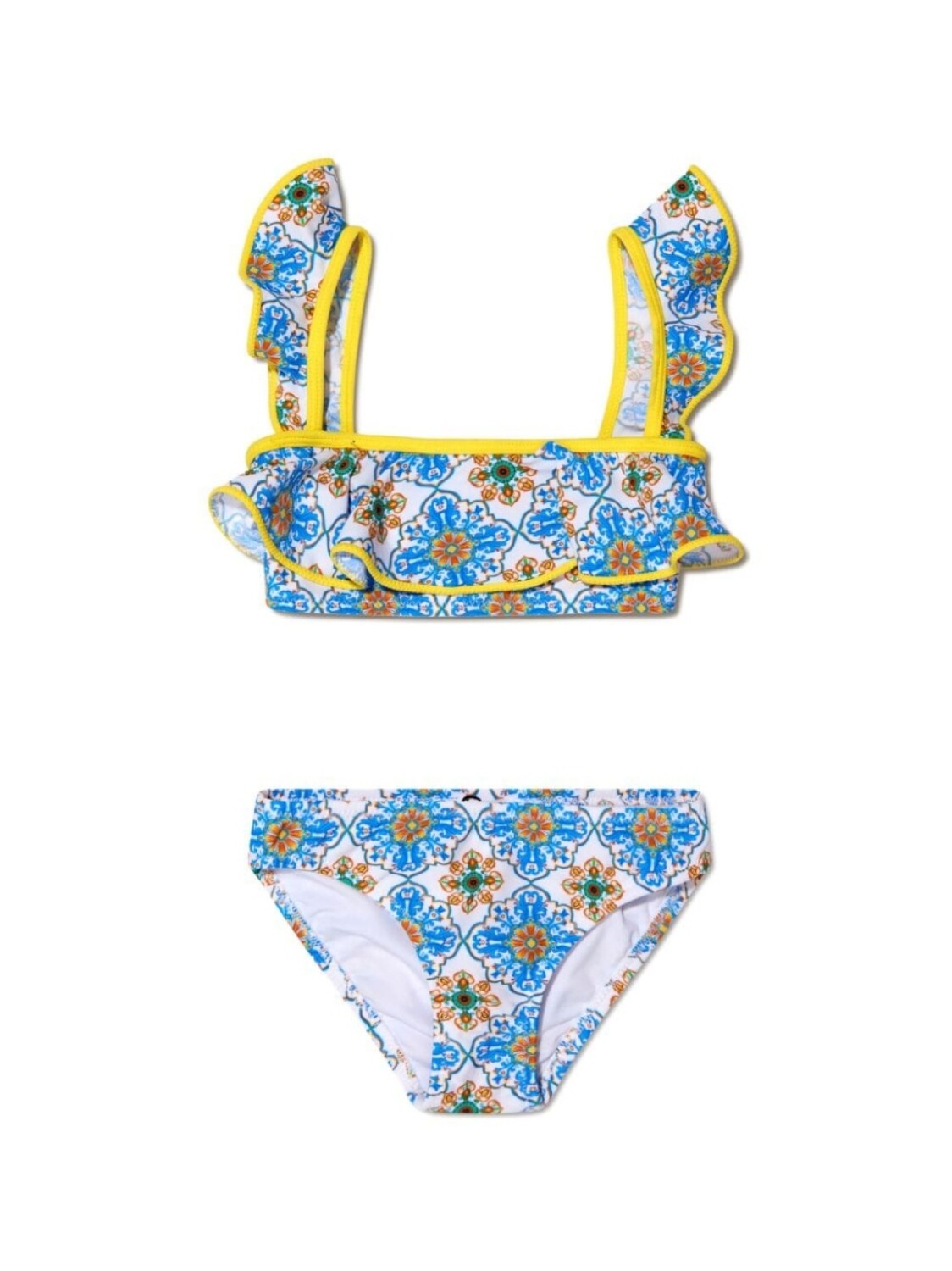 

Бикини Nessi Byrd Kids с геометрическим узором и оборками, синий