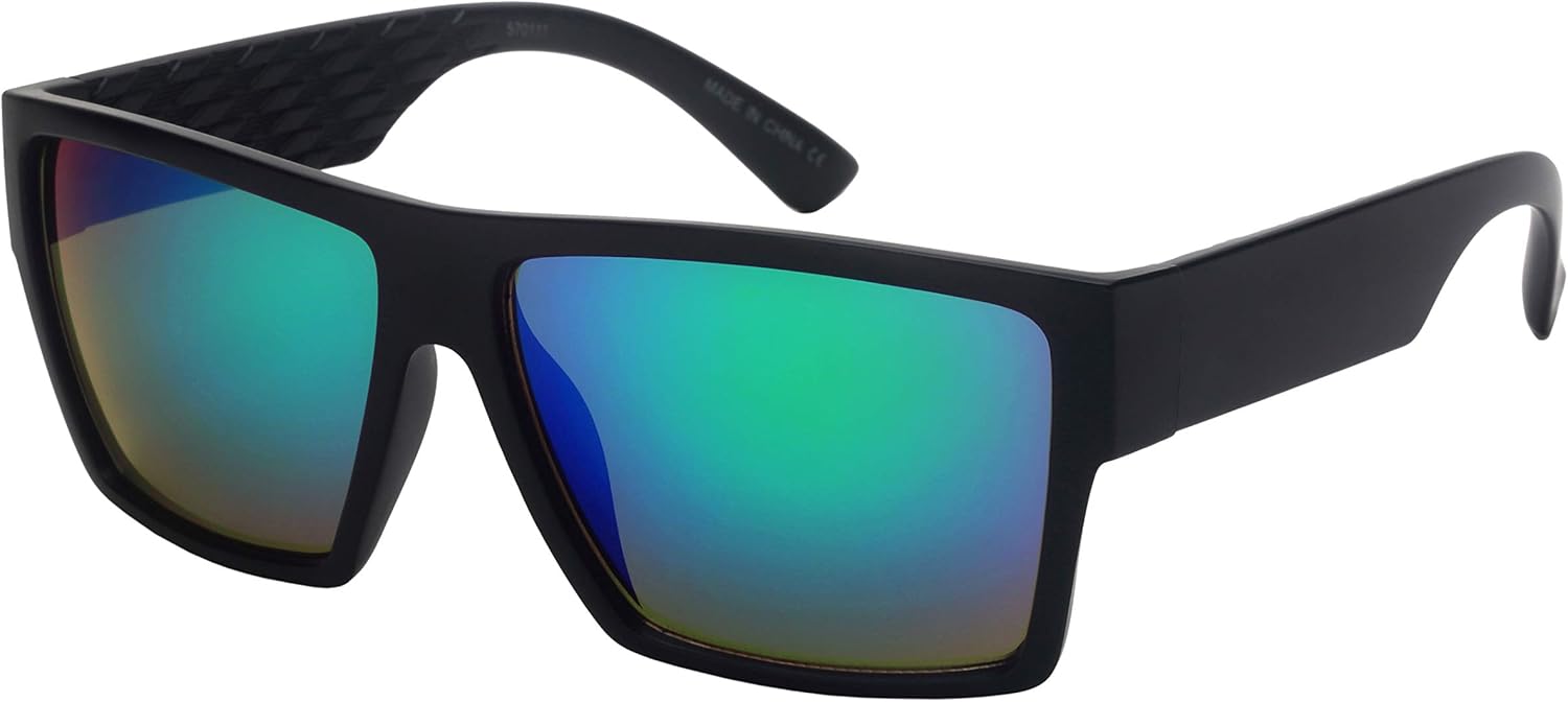 

Солнцезащитные очки Edge I-Wear в прямоугольной винтажной квадратной оправе из пластика для мужчин и женщин, с зеркальными линзами, артикул 570111-REV-2(MBLK.gnrev) EDGEIWEAR