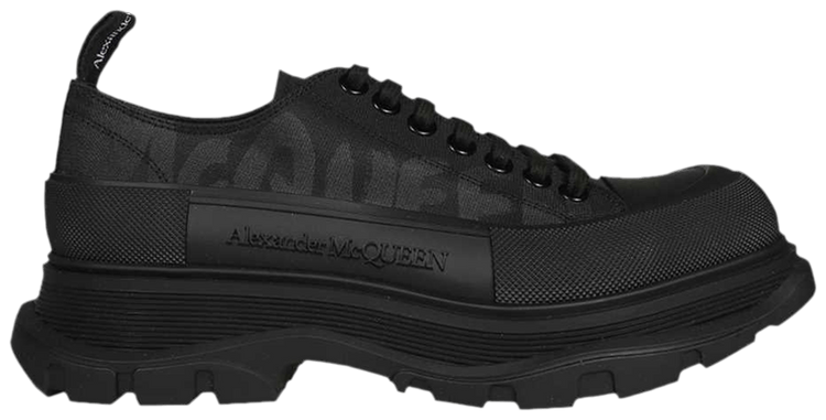 

Кроссовки Alexander McQueen Tread Slick Lace Up 'McQueen Graffiti Logo - Black', черный