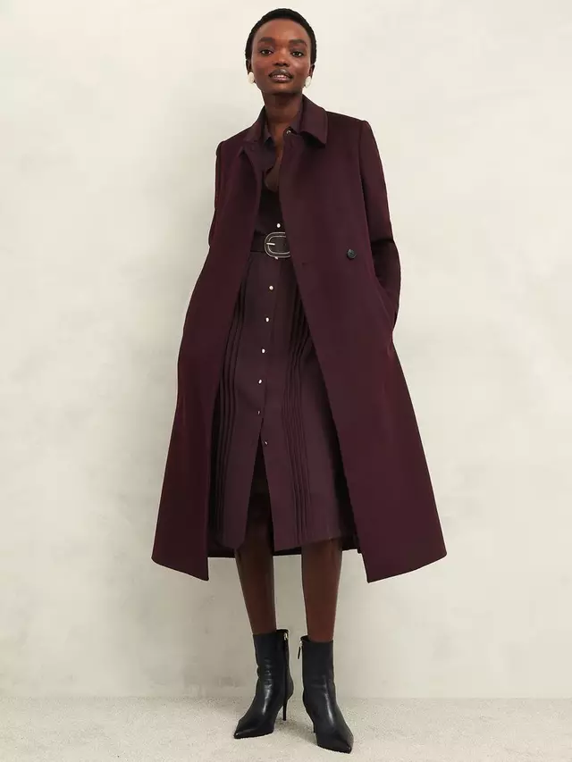 

Пальто Hobbs Livia Wool, цвет malbec