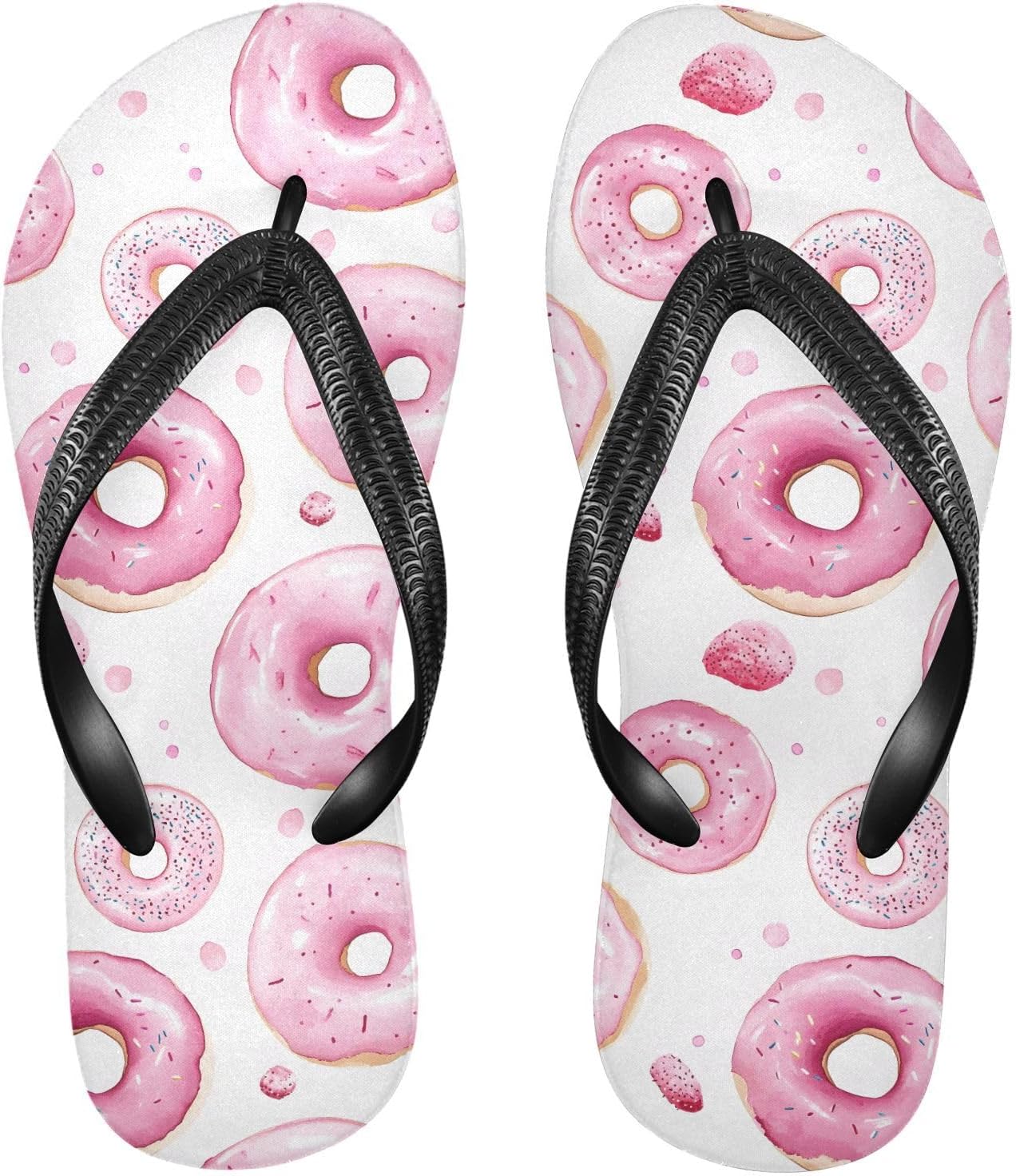 

Розовые пляжные шлепанцы-пончик летние повседневные сандалии для женщин и мужчин 20860961 Kfbe