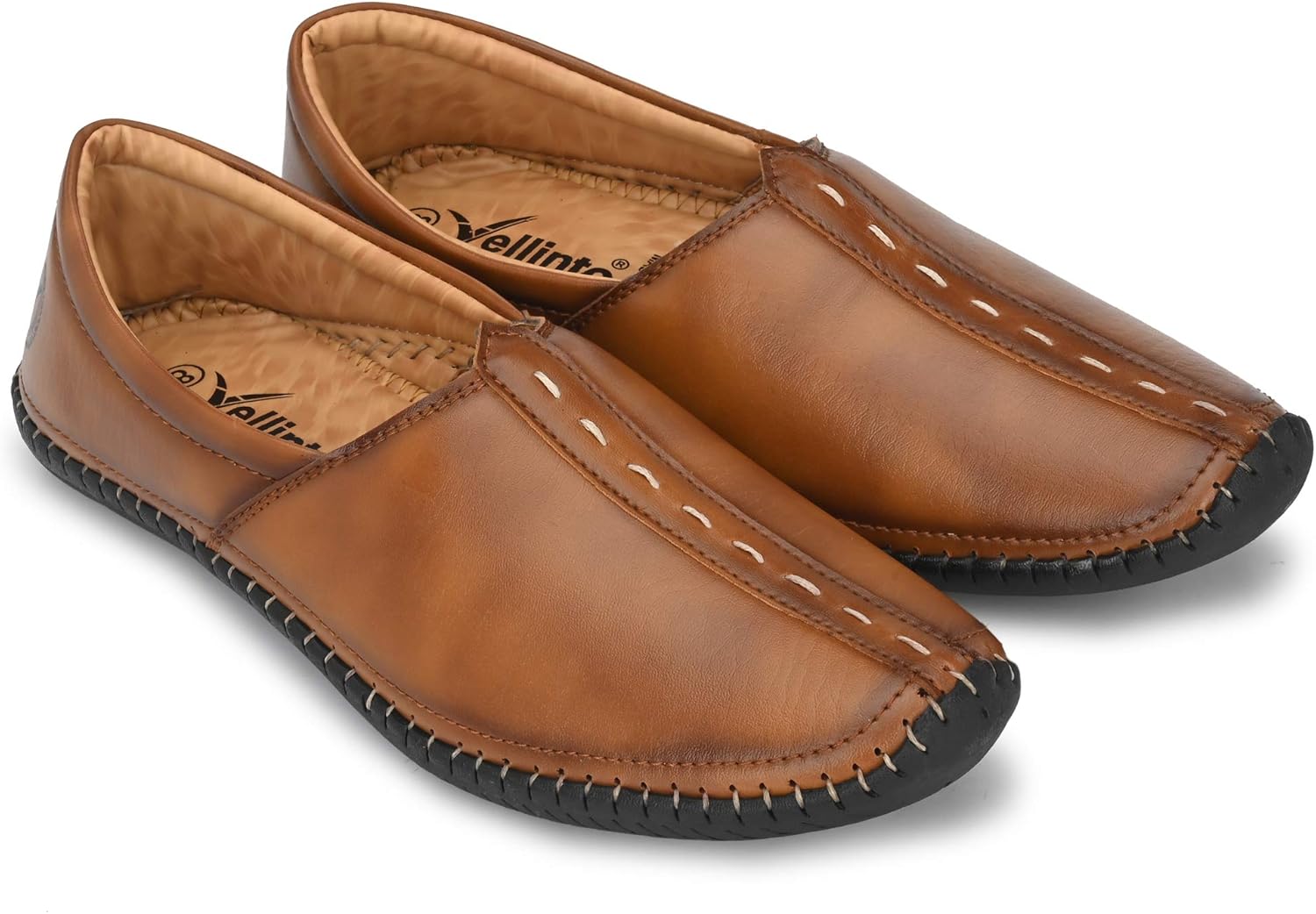 

Мужские этнические джутти и мохари Vellinto & праздничная обувь | Мужские повседневные лоферы, бежевый