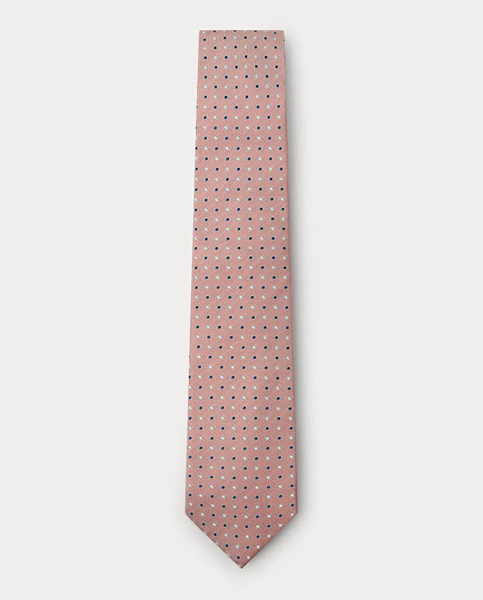 

Мужской шелковый галстук в горошек Hackett, цвет Rosa