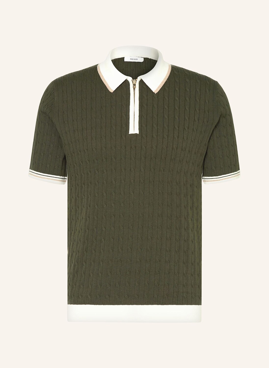 

Трикотажная рубашка-поло пульс REISS, цвет KHAKI/ECRU