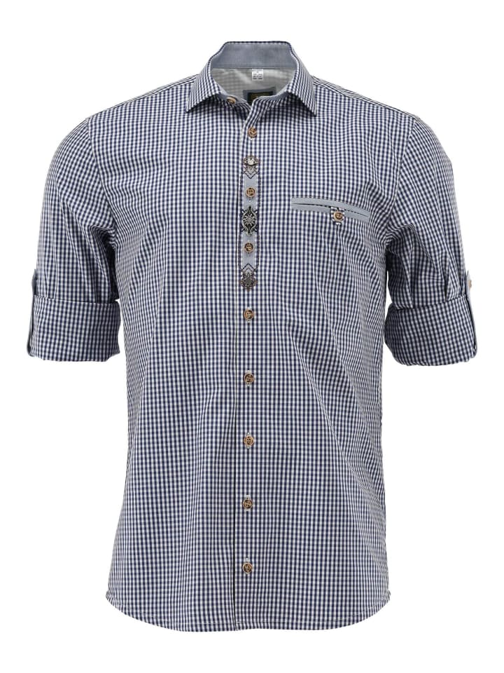 

Традиционная рубашка сухели средне-синего цвета OS-Trachten