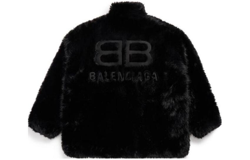 Меховая женская куртка Fur Women's Black Balenciaga — фото 2