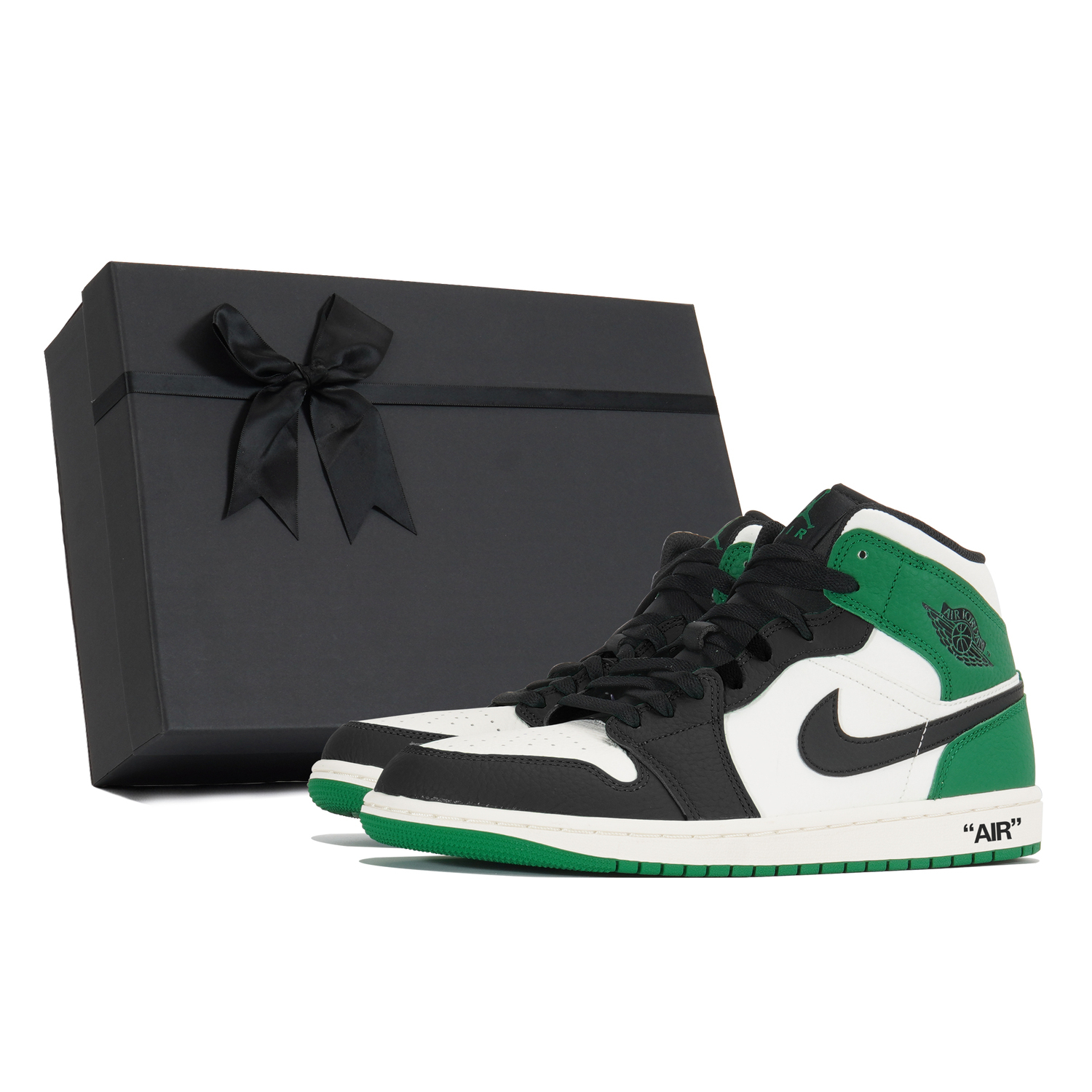 

Jordan Скользоустойчивые баскетбольные кроссовки Air 1 Mid-Top мужские бело-зеленые винтажные