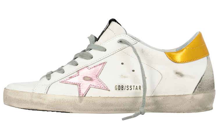 

Кроссовки женские Golden Goose Super-Star, белый / желтый