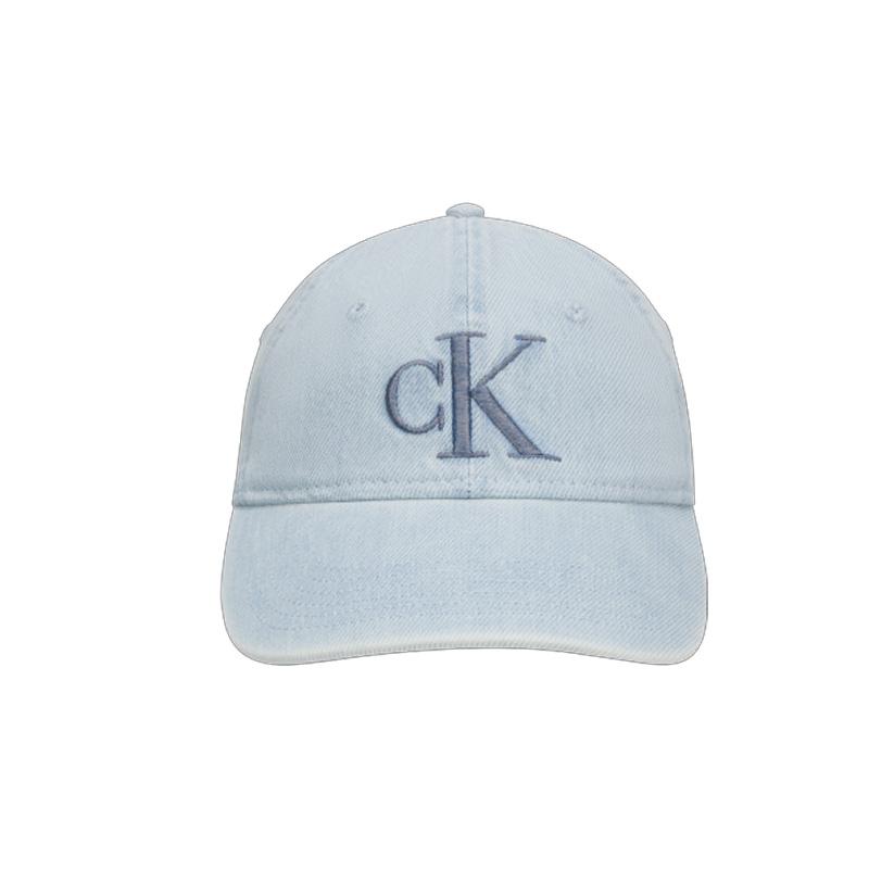 

Calvin Klein Хлопковая бейсболка унисекс джинсовая светло-голубая, LHL-Denim Light Blue