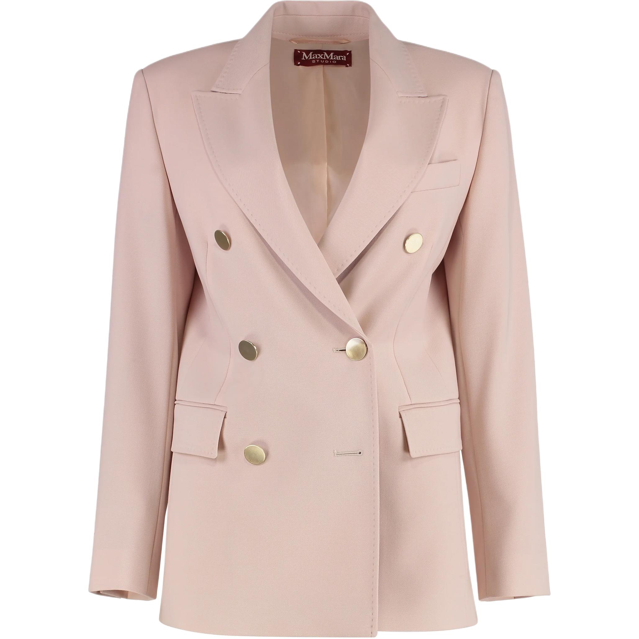 

Пиджак Max Mara Edicola с двумя пуговицами и прорезными карманами MaxMara Studio, розовый