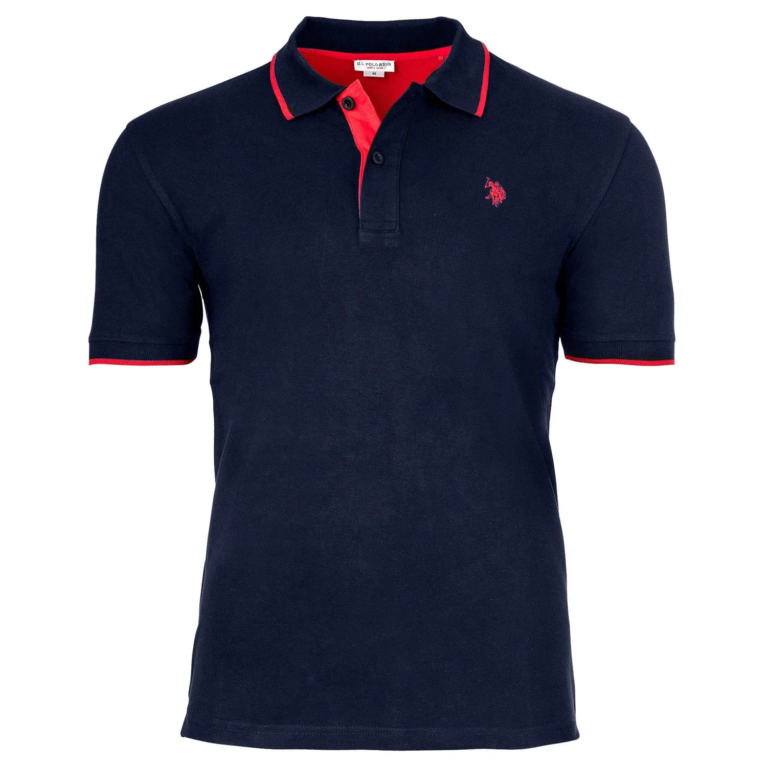 Поло из эластичного пике U.S. Polo Assn., темно-синий