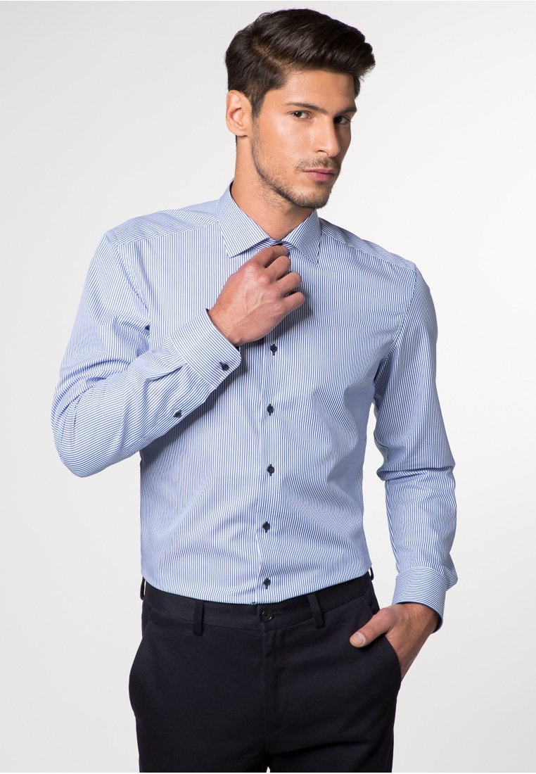 

Рубашка FINELINER TWILL-HEMD SLIM FIT Eterna, синий