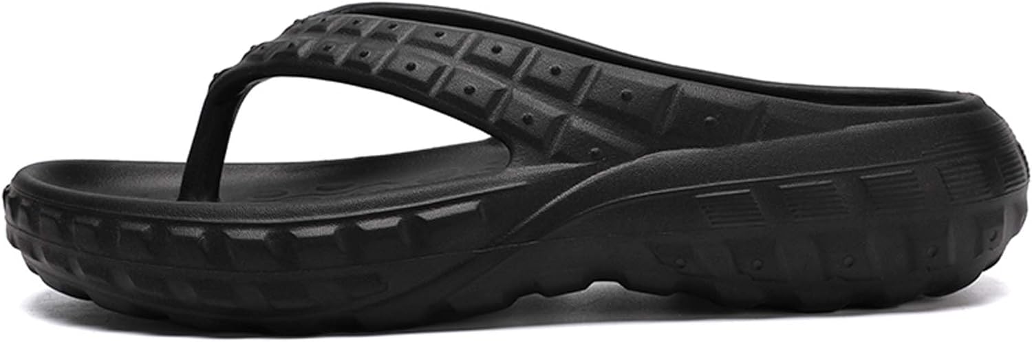 

Унисекс модные шлепанцы Vtiao с толстой подошвой, женские нескользящие легкие удобные сандалии-тапочки, с дизайном подошвы в виде шины, мужские сандалии-тапочки, пляжные шлепанцы, черный
