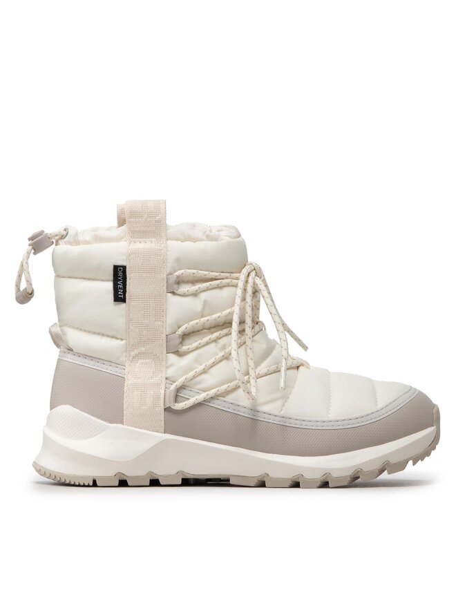 Женские зимние ботинки The North Face стеганые, экрю